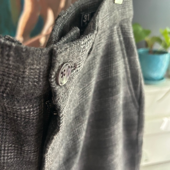 GAP Men's Gray Plaid Dress Pants 31 X 30 Wool Blend - Picture 14 of 16